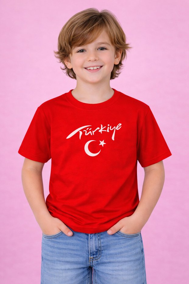 Unisex Flag Printed Children's T-Shirt 100% Cotton Summer Kids T-Shirt