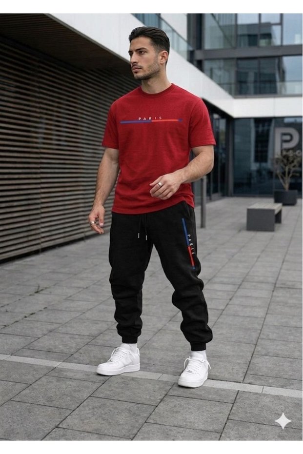 Girls'/Boys' T-Shirt and Sweatpants Colorful Paris Bold Set
