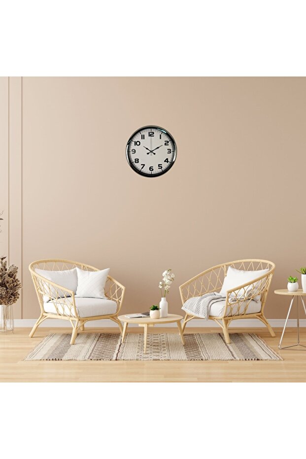 ساعة حائط معدنية كروم برايم 40 سم RVRYT-RS345