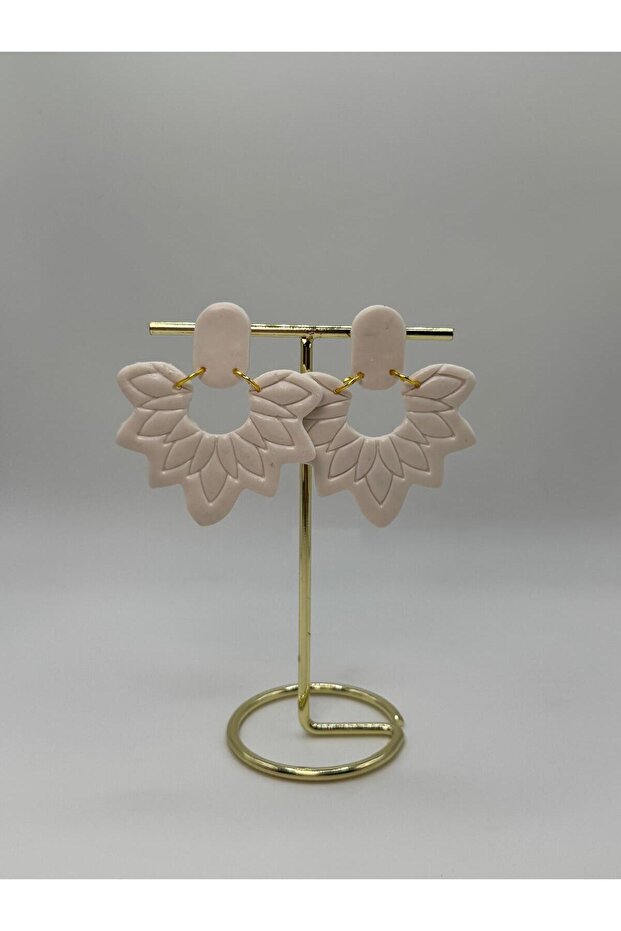 Cercei handmade White Flower - 1