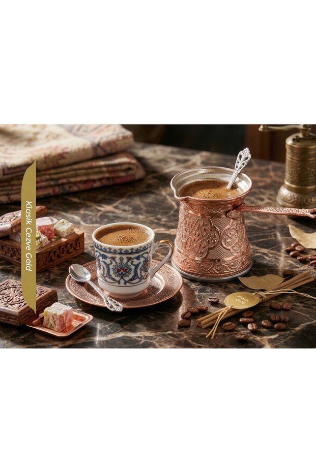 3 No. Nickel Patterned Stainless Steel Cast Iron Coffee Pot Suitable for Induction Cookers Rose
