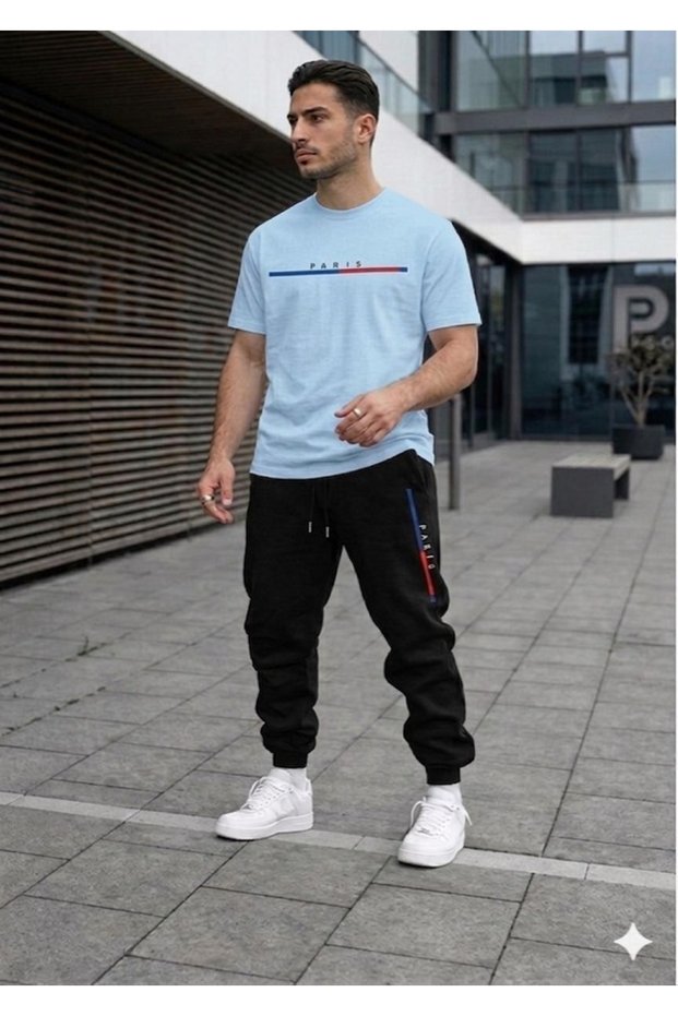 Girls'/Boys' T-Shirt and Sweatpants Colorful Paris Bold Set