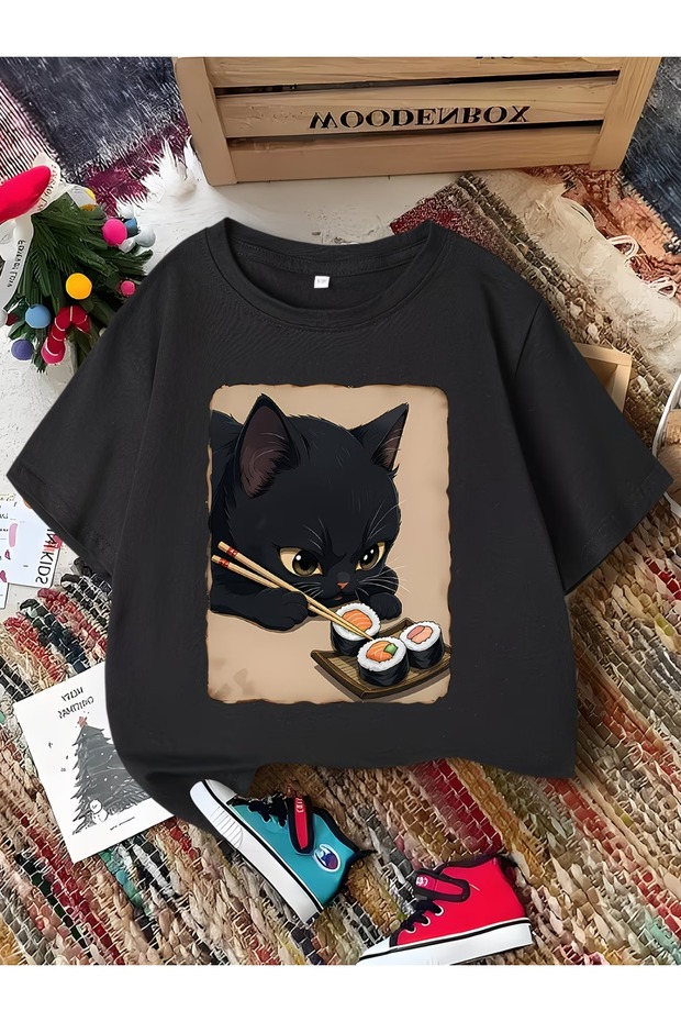 Sushi Cat's Kids Unisex Oversize T-Shirt