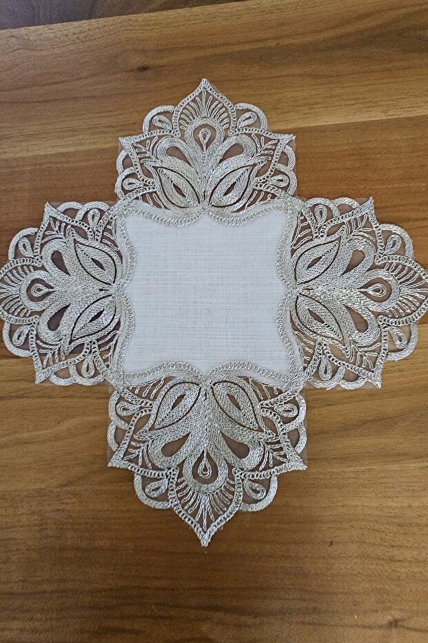 Luxury Zigon Coffee Table Cover with French Lace
