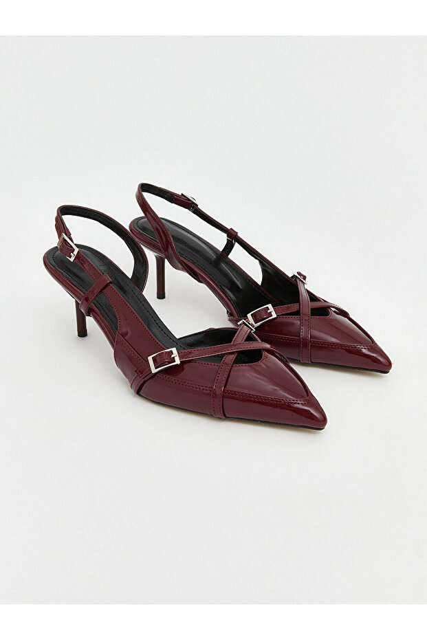 Pointed Toe Cross-Strapped Women's Heeled Shoes