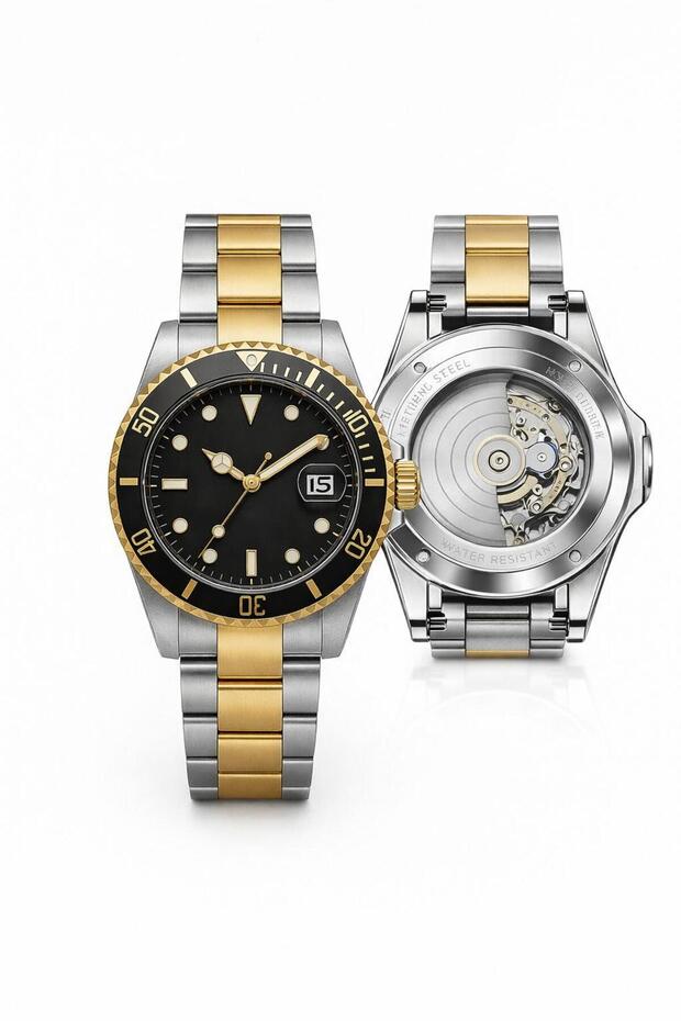 Men's Wristwatch Glass Cover Metal Calendar Stainless Non-Tarnish