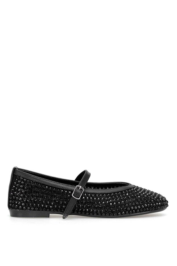 Elit Pm567 K228 Women's Stoned Ballerina Black