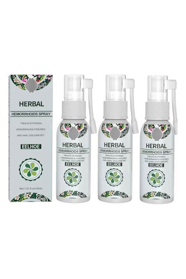 3pcs Herbal Hemorrhoids Spray - Soothing Relief with Natural Ingredients - Fast-Acting Formul