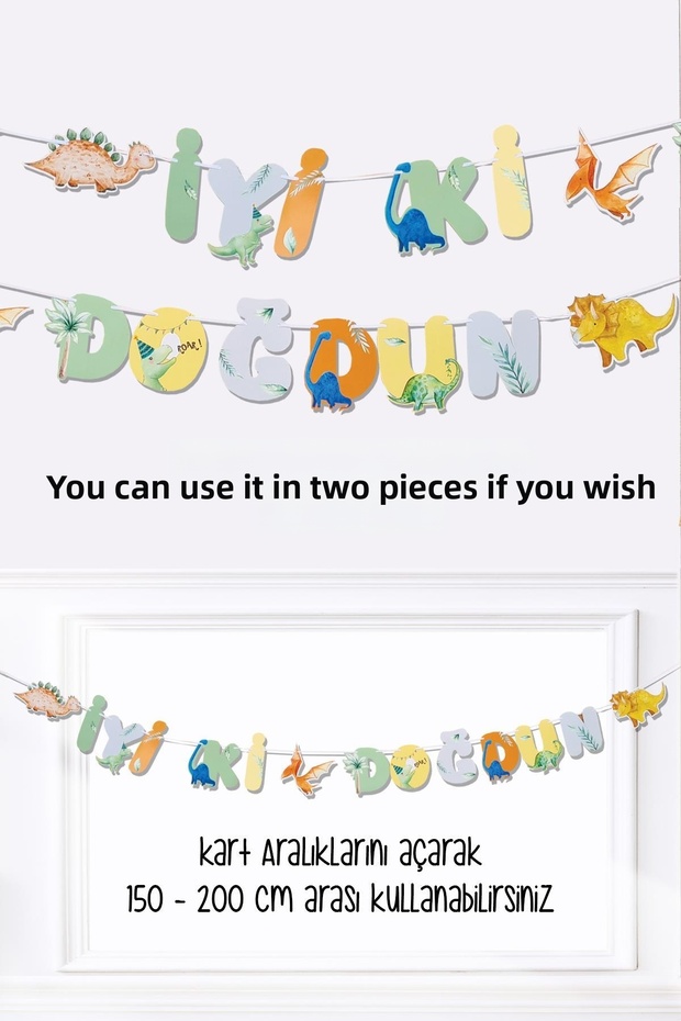Happy Birthday Dinosaur Theme Banner Dinosaur Concept Wall Decoration