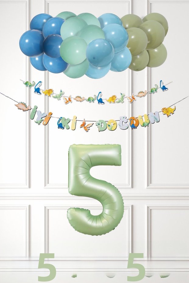 Dinosaur Concept Age Birthday Balloon Chain Retro Dinosaur Theme Birthday Balloons