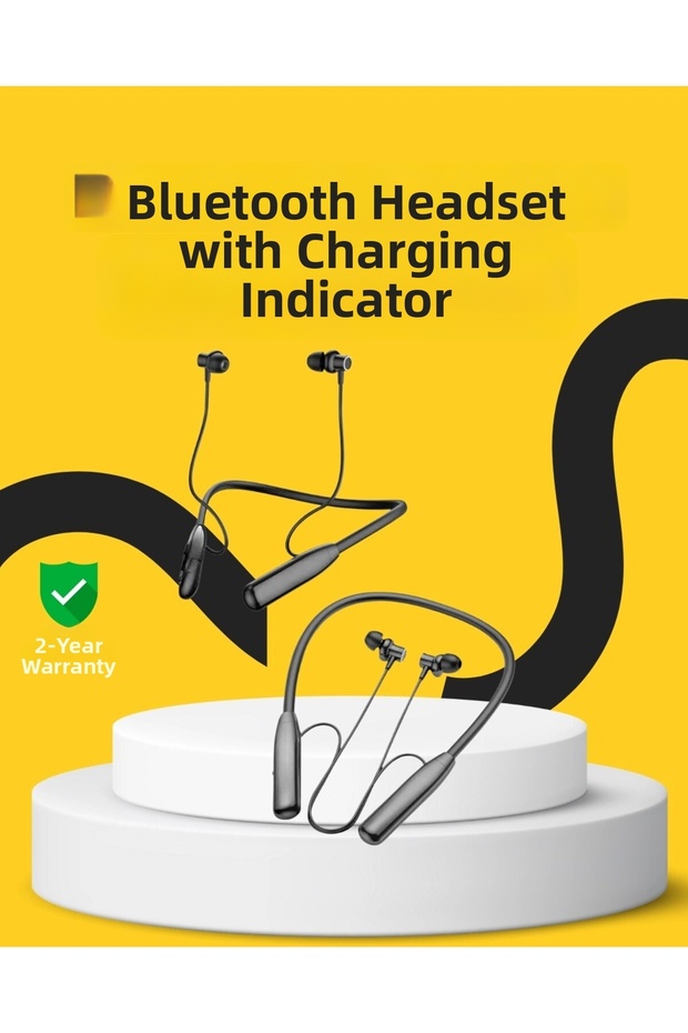 Y12 Bluetooth Neckband Headphones – 100 Hours Battery, Bluetooth 5.3, Touch Control