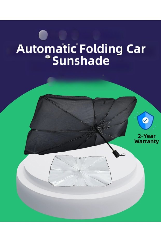 Foldable Car Sunshade with Umbrella Design – Wide Compatibility, Uv Protection