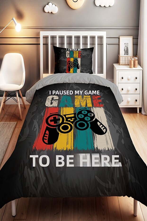 Game Break Patterned Single Baby Kids Bedding Set