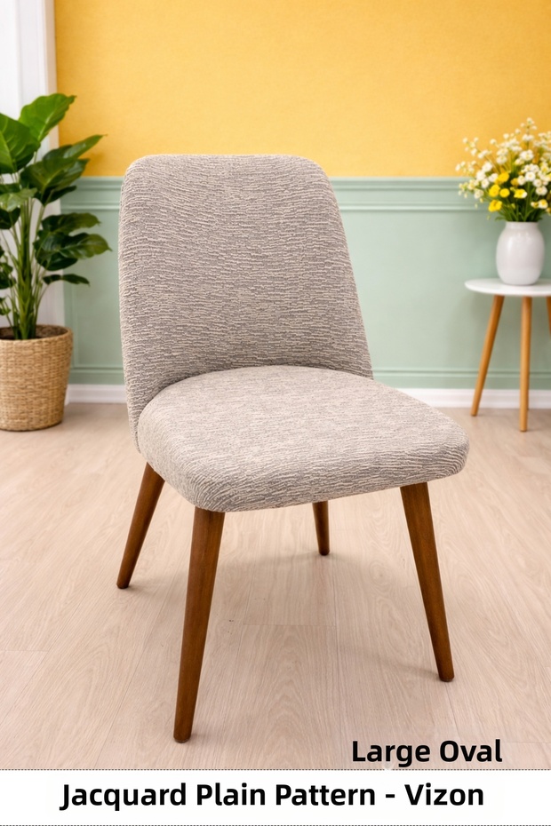 Good Quality Kitchen Chair Cover Large Oval Jacquard Washable Stretch Elastic Chair Cover 1Pc