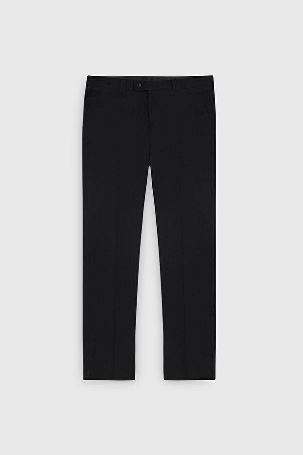 Erkek Siyah Slim Fit Dar Kesim Esnek Klasik Pantolon - 8