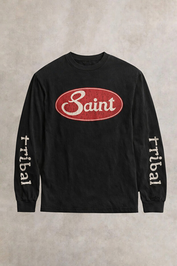 " Saint Raging Tribal " Vintage Long Sleeve T-Shirt