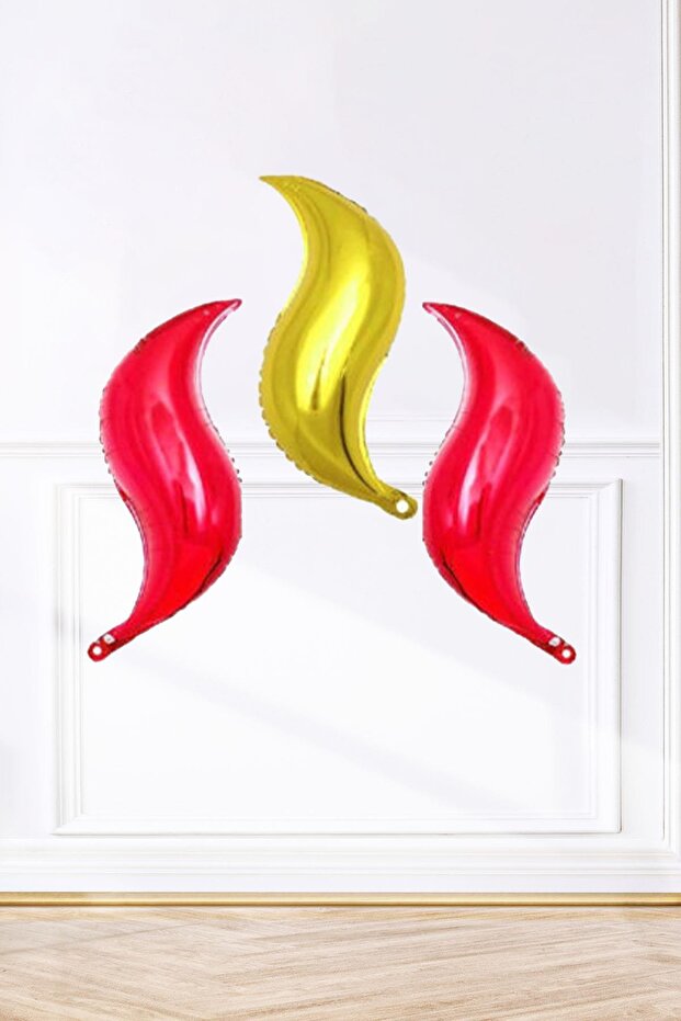 Fire Shaped Balloon Set of 3. Fire Department Fire Balloon Concept Foil Balloon Set