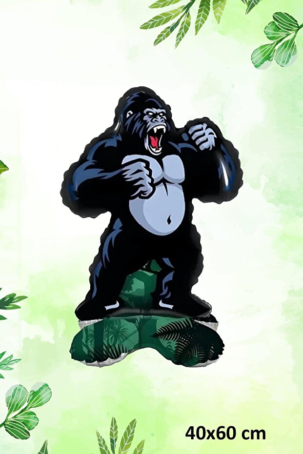 Standing Gorilla Foil Balloon, Self-Standing Gorilla King Kong Balloon