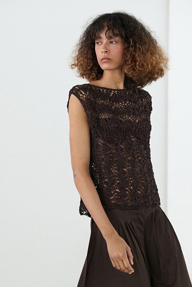 Kroşe örgü bluz - 3