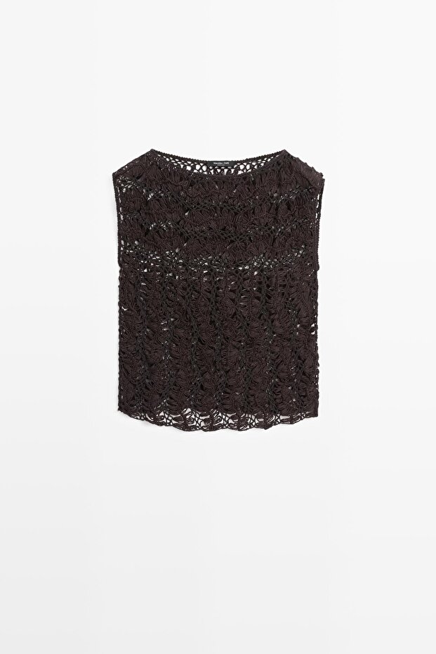 Kroşe örgü bluz - 5