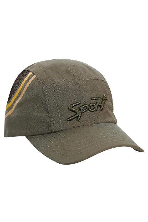 Civil Boys Embroidered 6-9 Years Old Boys' Cap Hat - Khaki