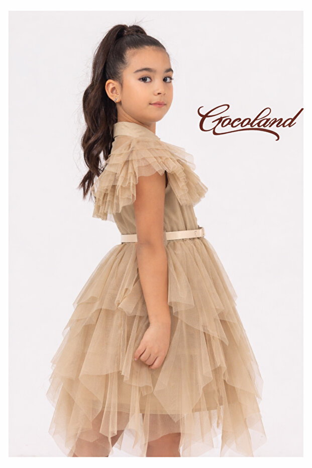 Wednesday Costume Beige Color Dress