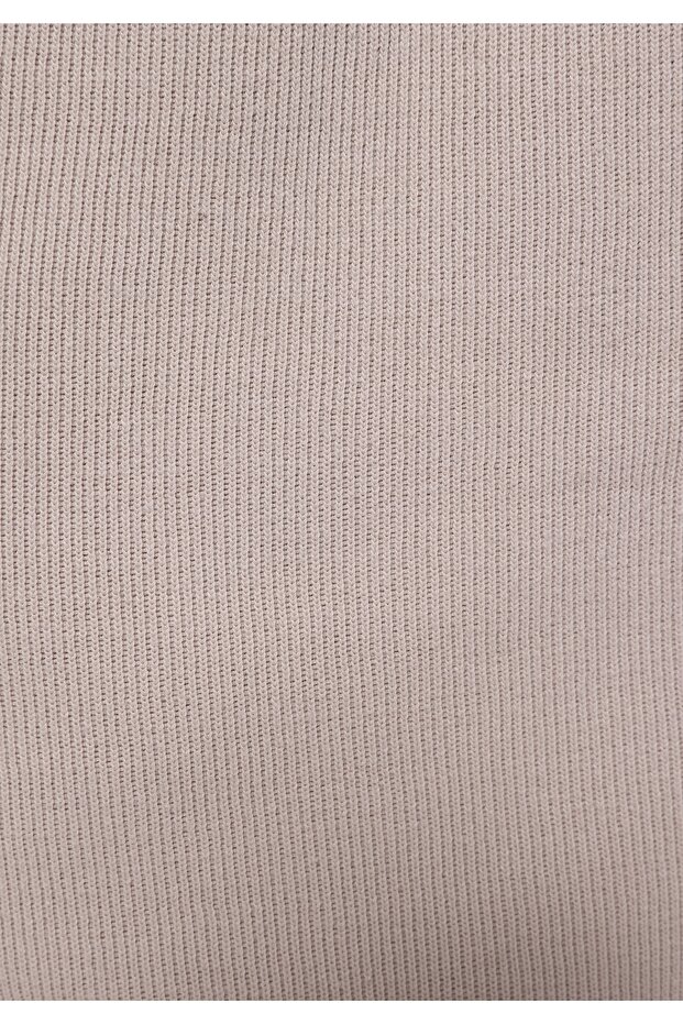 Regular Fit Orta Bel Baskılı Kadın Bej Şort - 6