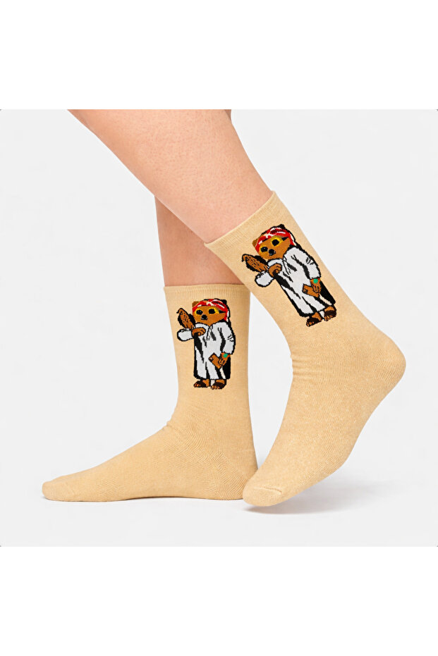 Bird Bear Patterned Tennis Socks - 2
