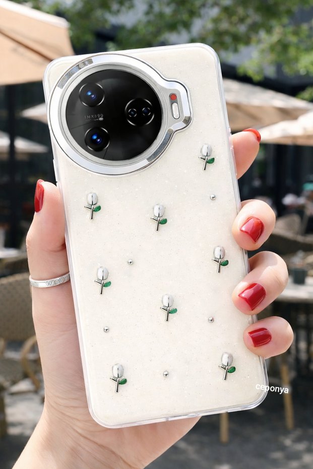 Case for Tecno Camon 30 Pro 5g Glitter Transparent Pole Cover with Airbag Design
