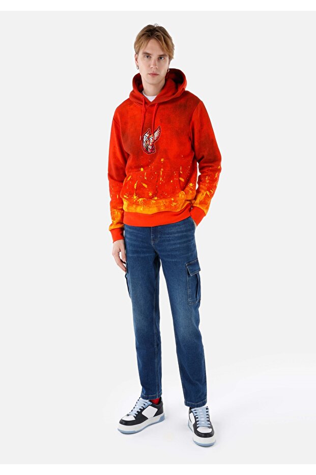 Carrot Cargo Mid Waist Short Leg Men's Indigo Jean Pants