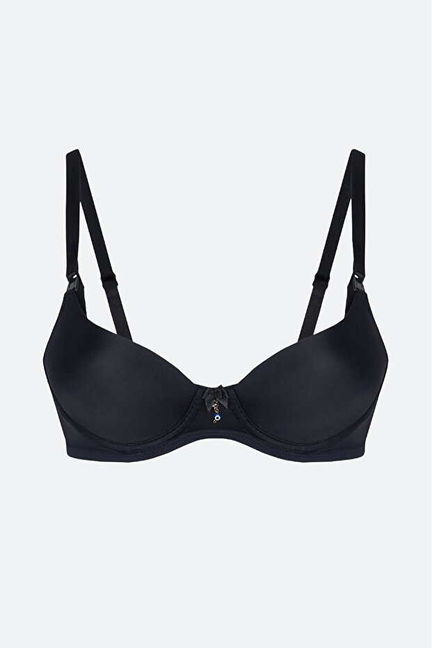 Black Covered Nursing Bra - 4