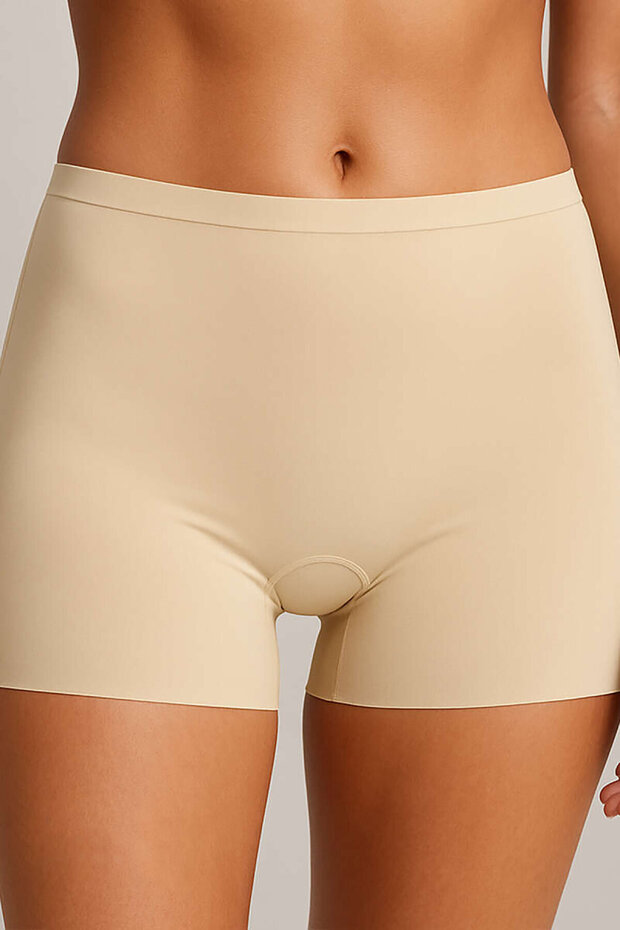 Skin Color Laser Cut Non-Marking Shorts