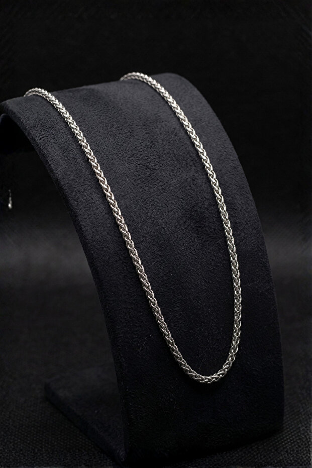 Men's Steel Necklace Round King Model Chain 2mm Medium Thickness Men's Steel Necklace