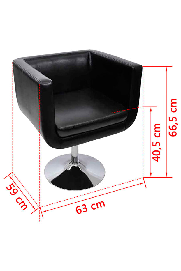 Scaune de bar, 2 buc., piele artificială, negru - 4