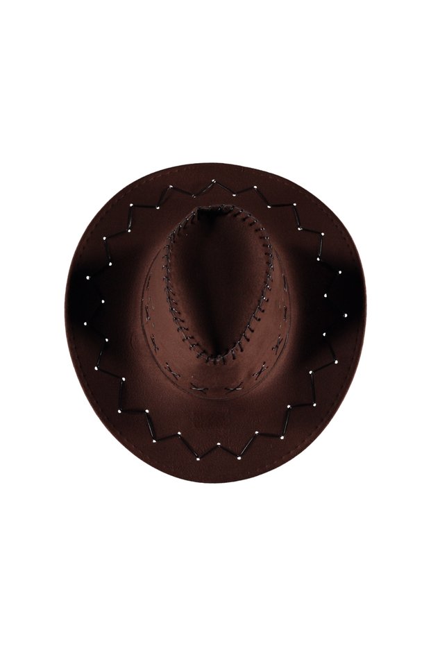 Western Style Jazz Hat (Dark Brown) For Men And Women (53-57 Cm)