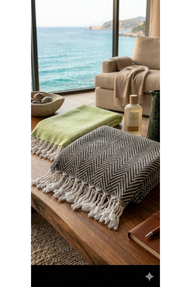 100% Cotton Beach Towels Set of 2 Special Woven