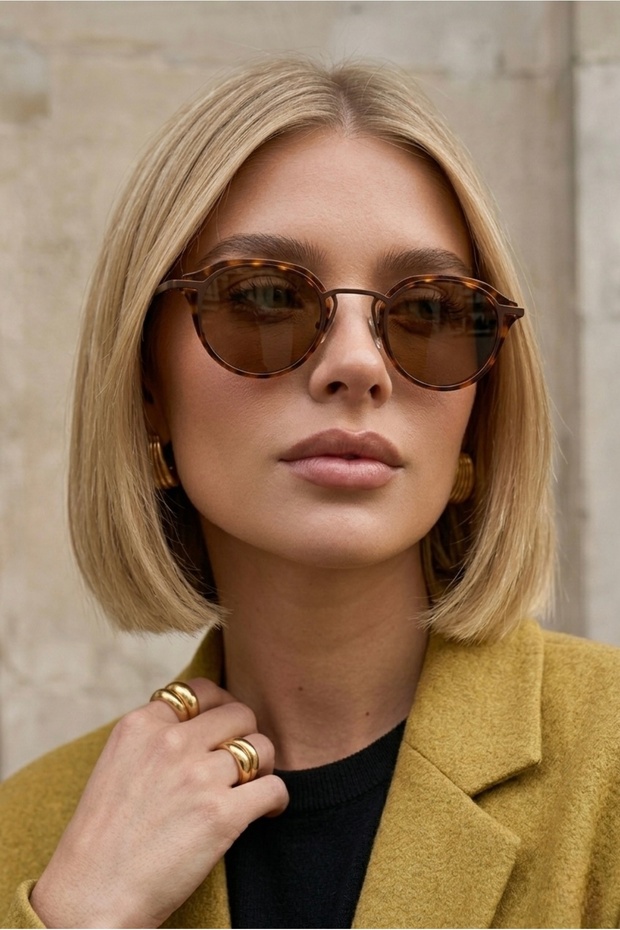 Bumble Brown Leopard Frame Ultra Light Sunglasses with Uv400 Filter