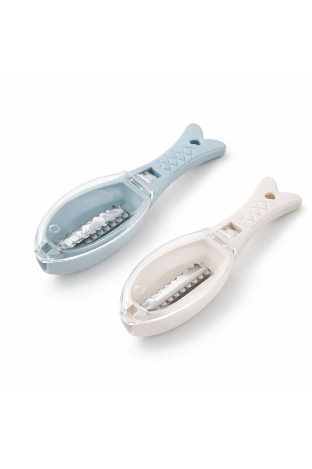Manual Fish Scaler with Cover – Easy-To-Use Fish Cleaning Tool (2 Pieces) - 1