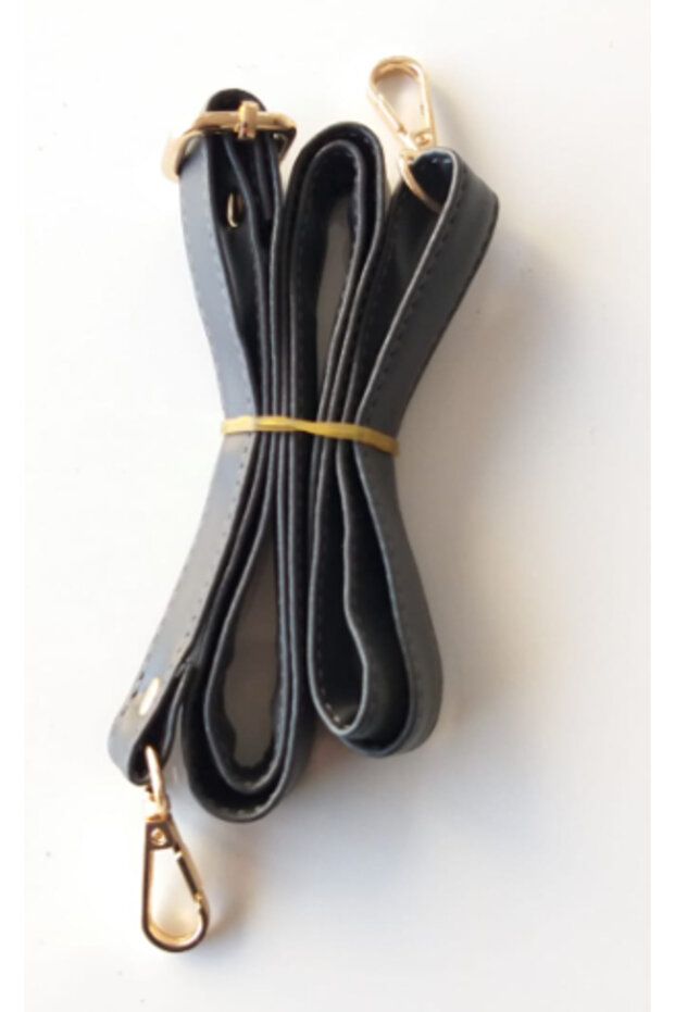 Dark Gray 125X2 cm Bag Handle with Sliding Light Gold Metal