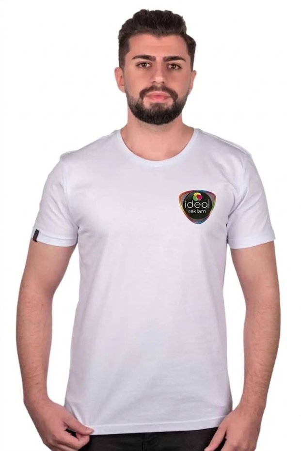 Company-Specific Printed You Wear Crew Neck Combed Cotton T-Shirt White