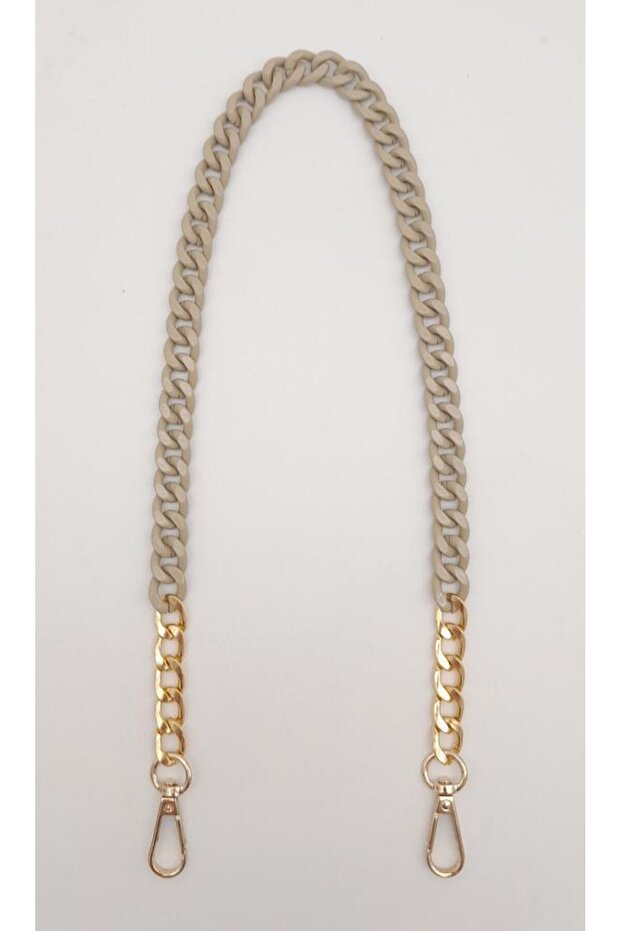 Colorful Metal 60 cm Hook Chain Beige