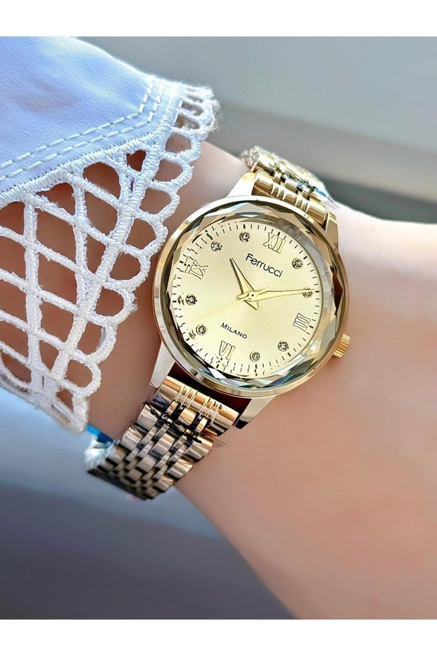 Milano Women's Wrist Watch - Cutout Glass Stone Dial, Stylish Metal Band