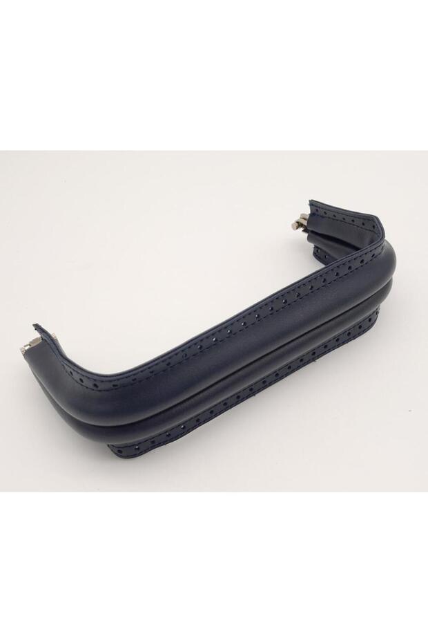 Navy Blue Color 20 Cm Hidden Bag Bur with Faux Leather