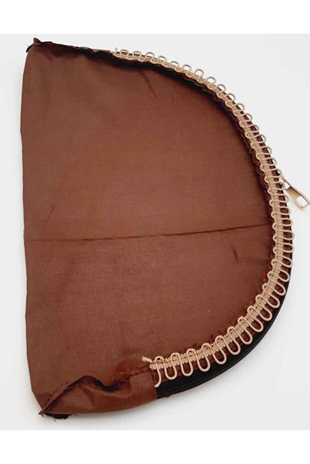 D Model 30X20 cm Sewn Zippered Lining Dark Brown Color