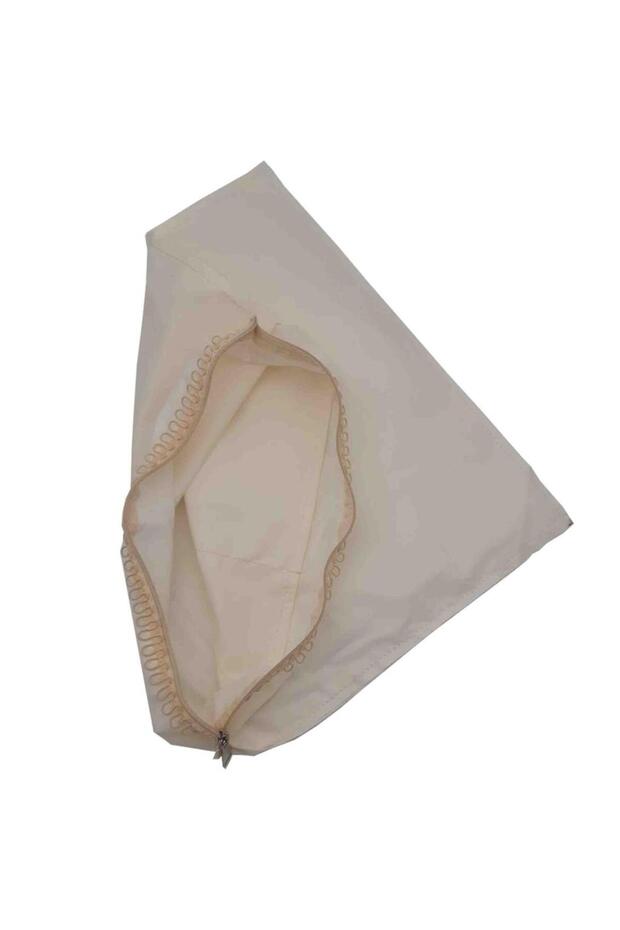 Cream Color 45X45 Cm, Sewn, Zippered Lining