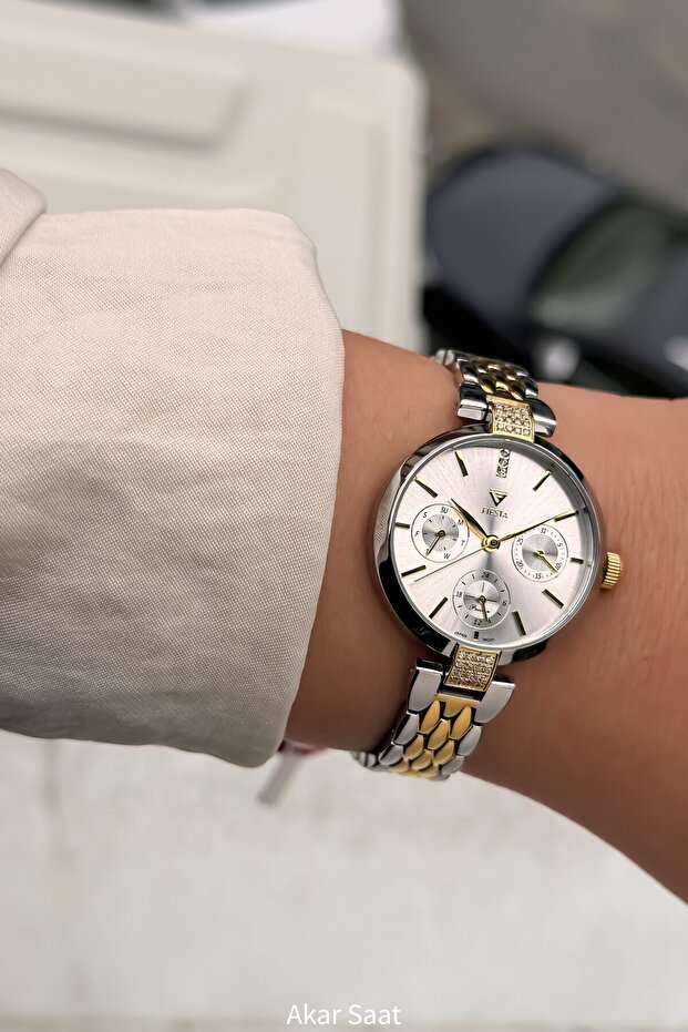 F-2710 Steel Strap Women's Wristwatch