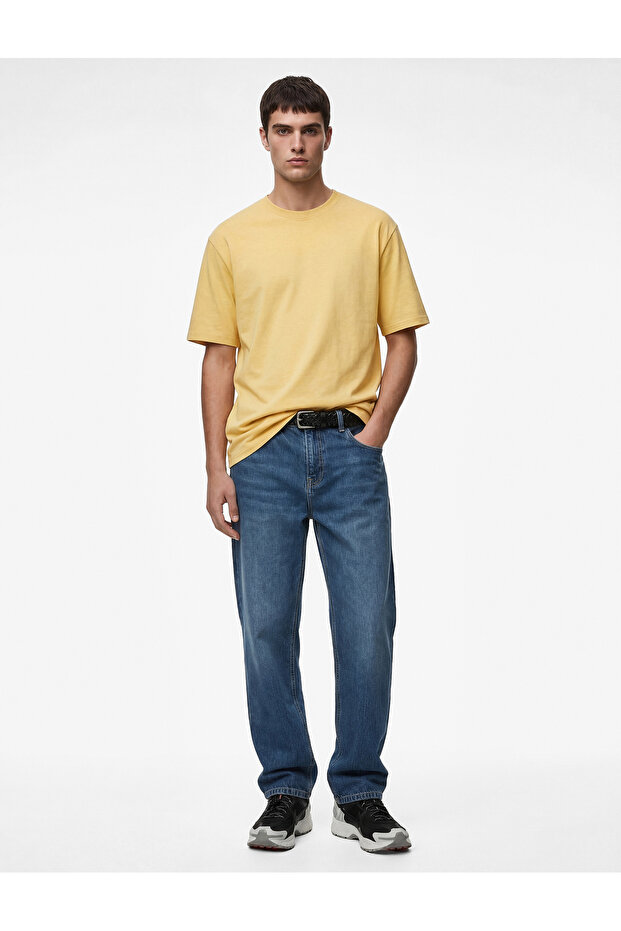 Regular Fit Cotton Lu Tapered Jean Pants - Joe Jean