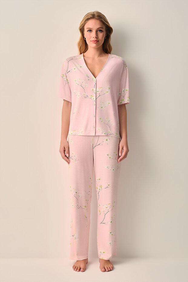 Laurel Shirt Collar Pajama Set