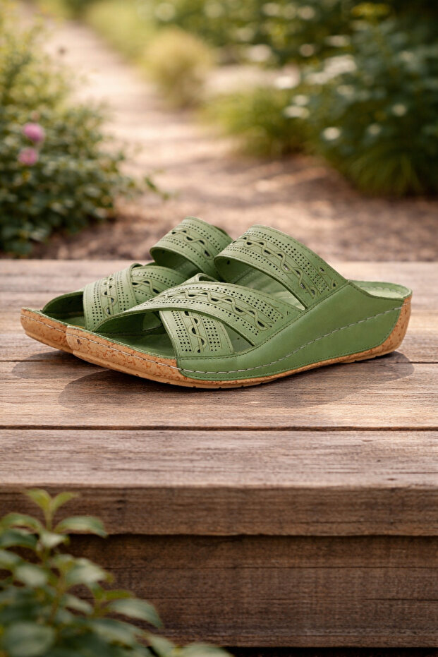 Genuine Leather Slippers Model Name: Virena