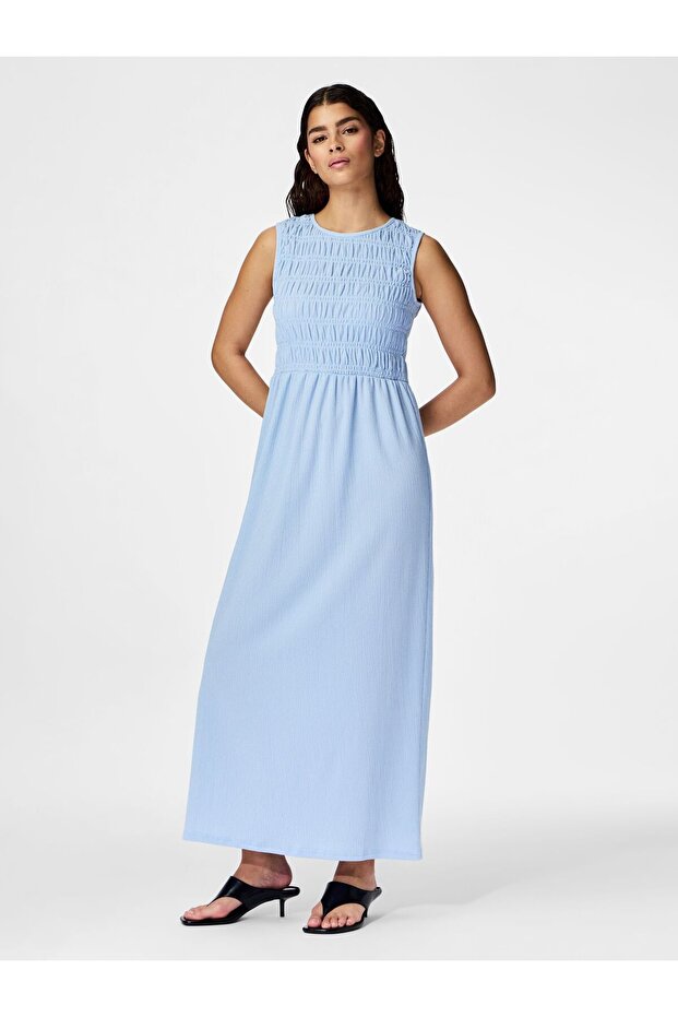 Rochie maxi PCBETTY GESMOKTES - 1